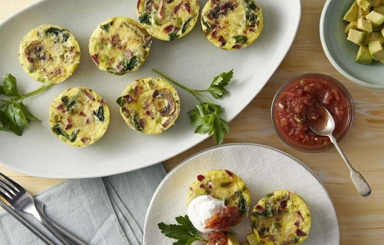 Soft and Savory Crustless Quiche Cups