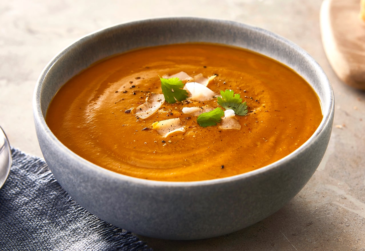 Roasted Sweet Potato and Ginger Soup
